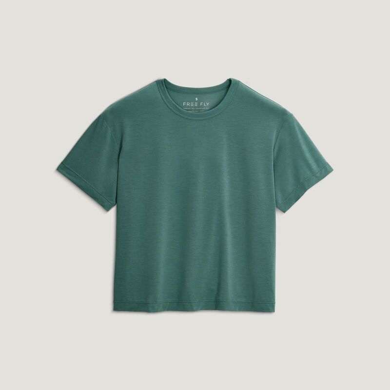 無償性 飛球 レディース トップス ティーシャツ Free Fly Women\u0027s Elevate Lightweight-Shirt Sea Pine