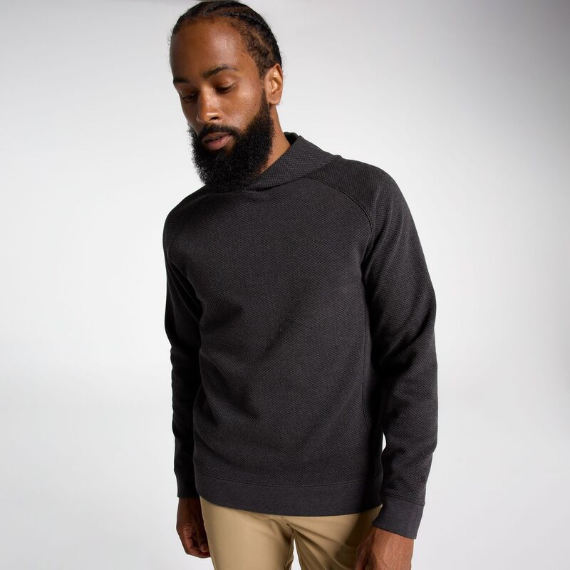 ヴァースト メンズ アウター パーカー・スウェット VRST Men\u0027s Recharge Pebble Hoodie Pure Black Heather 黒いこと