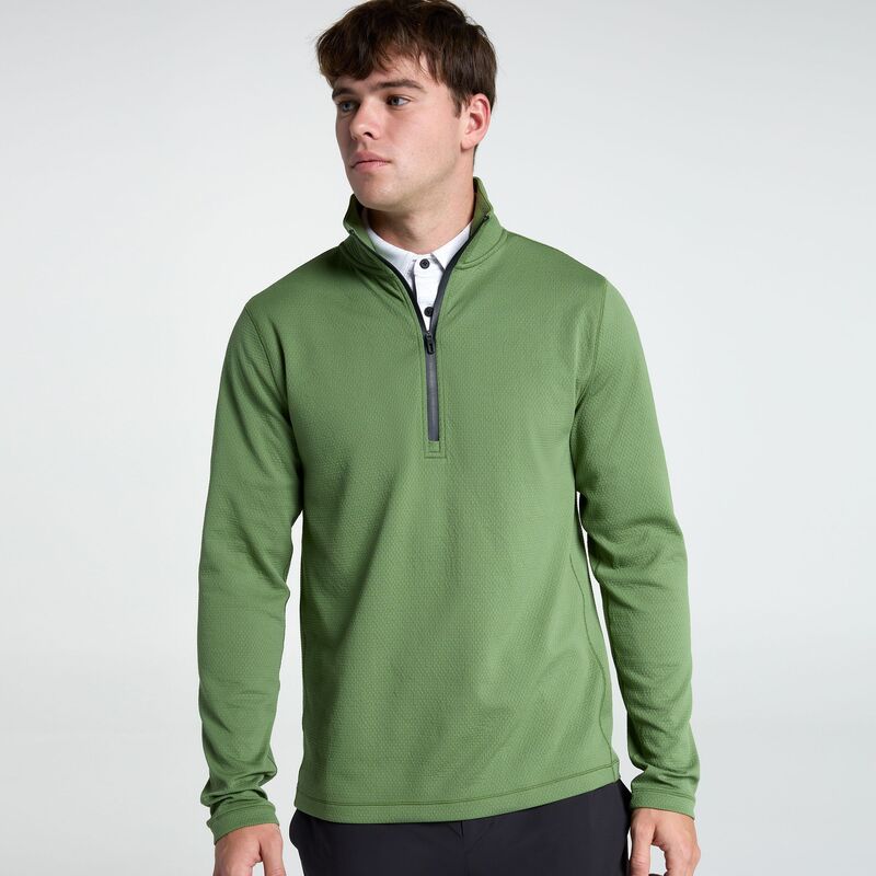 ヴァースト メンズ アウター パーカー・スウェット VRST Men\u0027s Elementextured 1/4 Zip Golf Pullover Fern Olive オリーブ