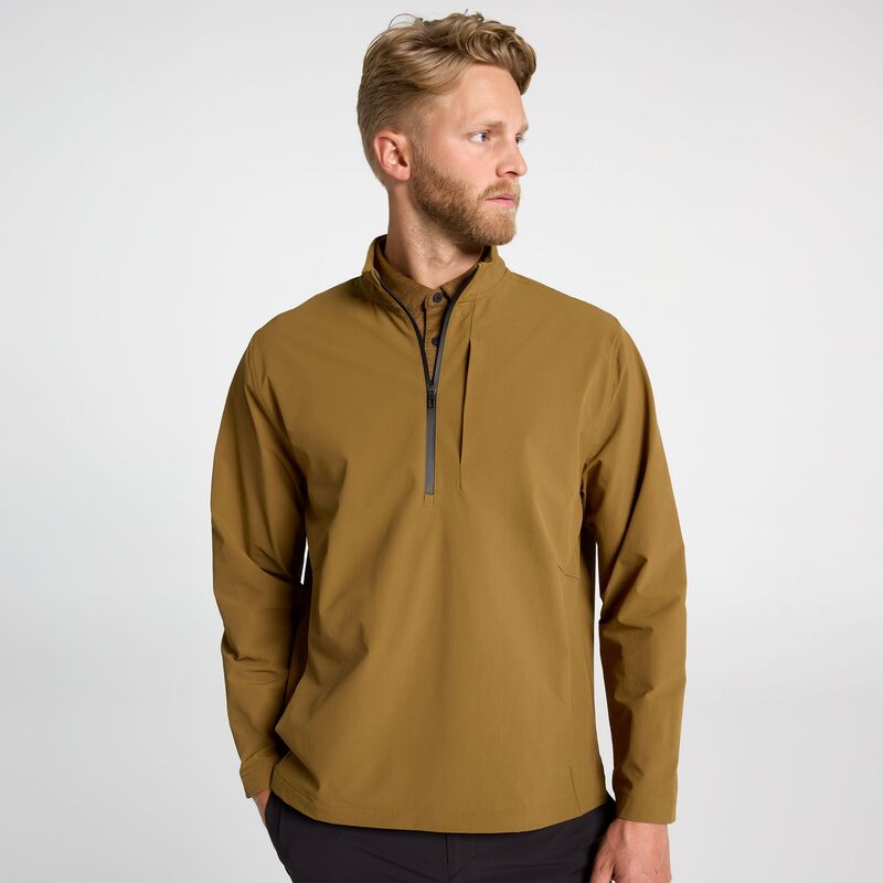 ヴァースト メンズ アウター パーカー・スウェット VRST Men\u0027s Woven 1/4 Zip Golf Pullover Cream 皮膚軟化剤