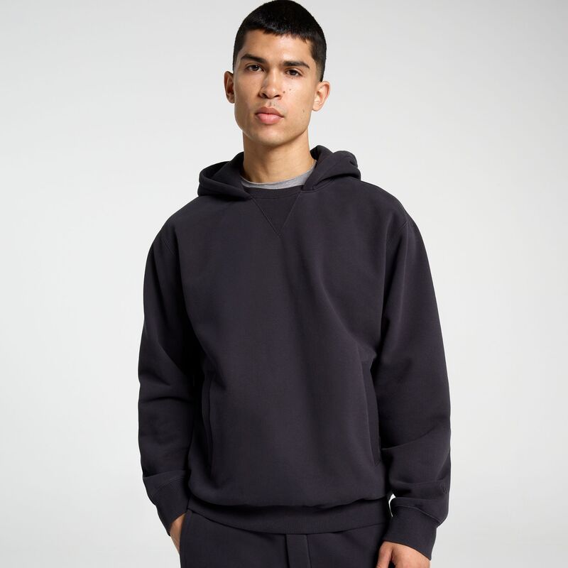 ヴァースト メンズ アウター パーカー・スウェット フリース VRST Men\u0027s Washed Fleece Hoodie Pure Black 黒いこと