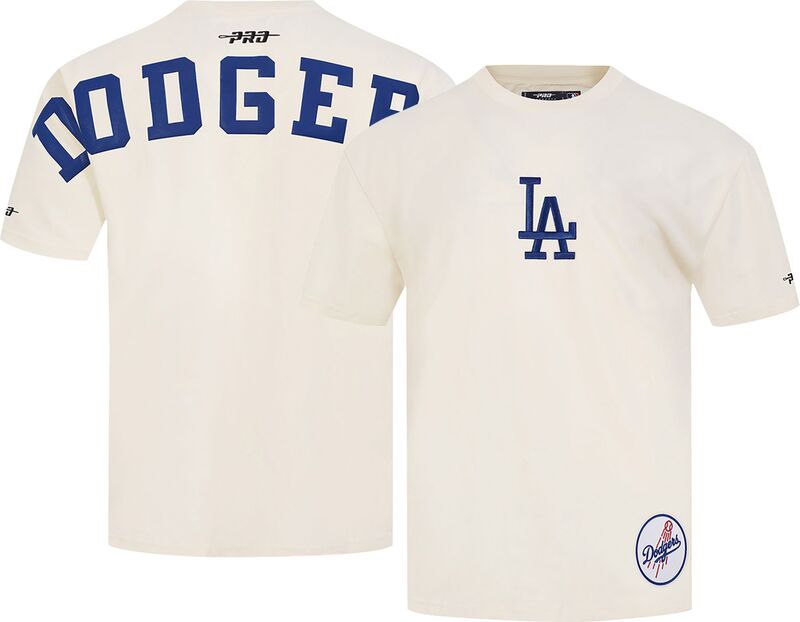 労働者階級標準尺度 メンズ トップス ティーシャツ 落っこちる肩肉 Pro Standard Men\u0027s Los Angeles Dodgers Cream Wingspan Drop Shoulder T-Shirt NoColor 皮膚軟化剤