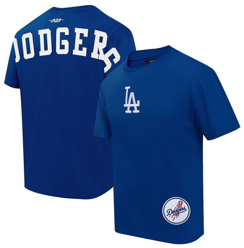 労働者階級標準尺度 メンズ トップス ティーシャツ 落っこちる肩肉 Pro Standard Men\u0027s Los Angeles Dodgers Blue Wingspan Drop Shoulder T-Shirt NoColor 青碧