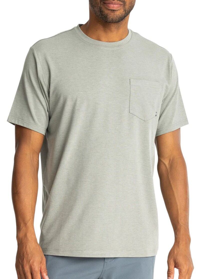 フリー フライ メンズ トップス Tシャツ Free Fly Men's Bamboo Flex Pocket-Shirt Heather Agave Green ヘザー｜ReVida 店