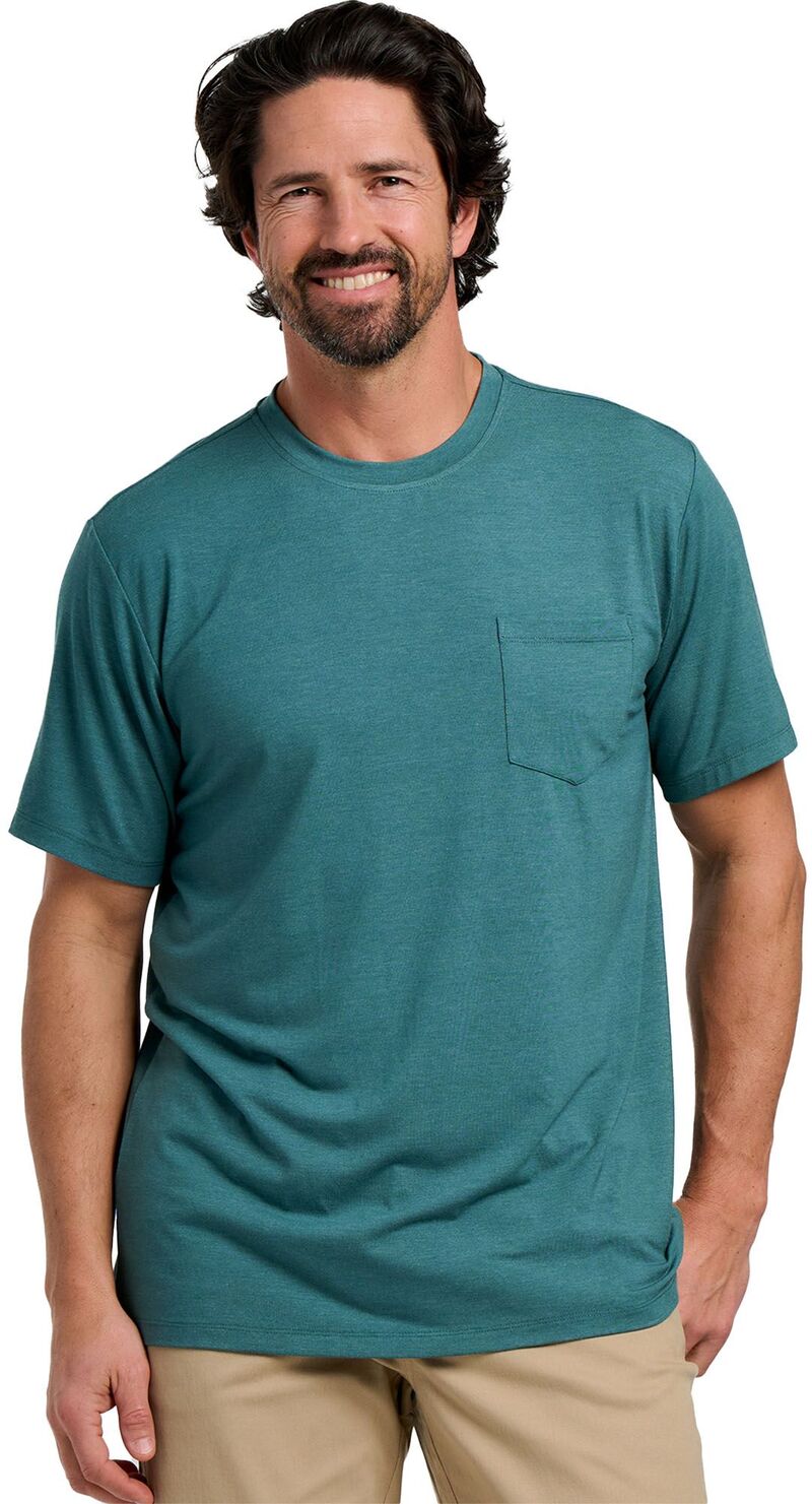 フリー フライ メンズ トップス Tシャツ Free Fly Men's Bamboo Flex Pocket-Shirt Heather Sea Pine ヘザー｜ReVida 店