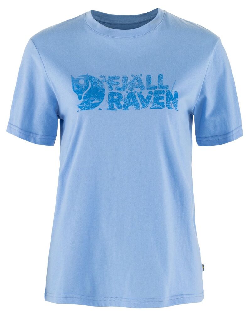 フェールラーベン レディース トップス ティーシャツ ロゴタイプ Fjallraven Women\u0027s Lush Logo T-Shirt Ultramarine
