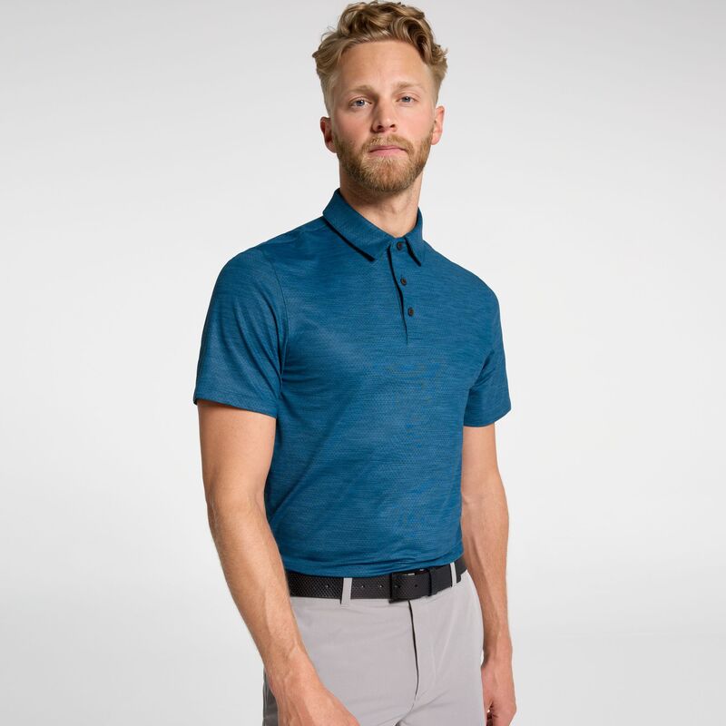 ヴァースト メンズ トップス スポーツシャツ VRST Men\u0027s Golf Pivot Heather Polo Teal Twilight Heather ギョリュウモドキ