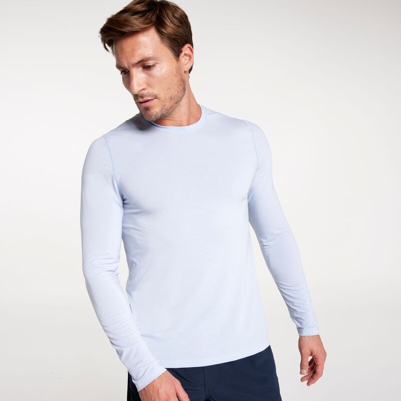 ヴァースト メンズ ボトムス 心地よいズボン下 ティーシャツ VRST Men\u0027s Icon Long Sleeve Tee Faded Blue 青碧
