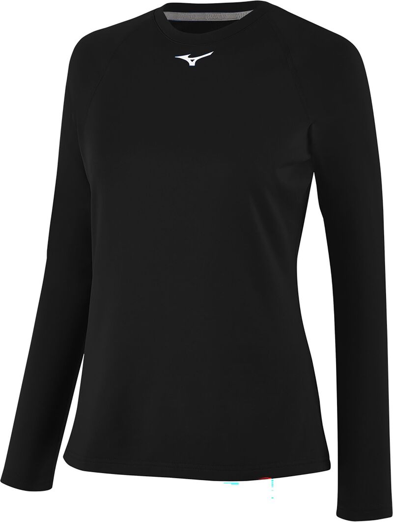 ミズノ レディース アウター 上衣・上衣 ティーシャツ Mizuno Women\u0027s Thermo Compression Long Sleeve Shirt Black 黒いこと