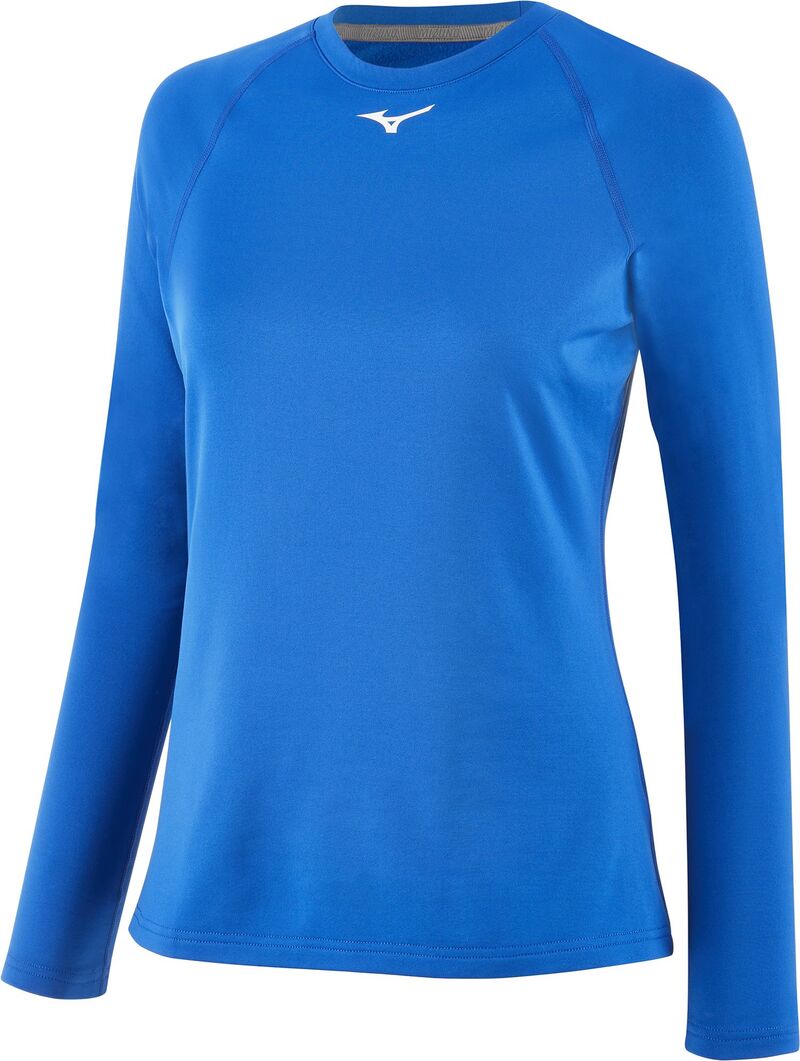 ミズノ レディース アウター 上衣・上衣 ティーシャツ Mizuno Women\u0027s Thermo Compression Long Sleeve Shirt Royal