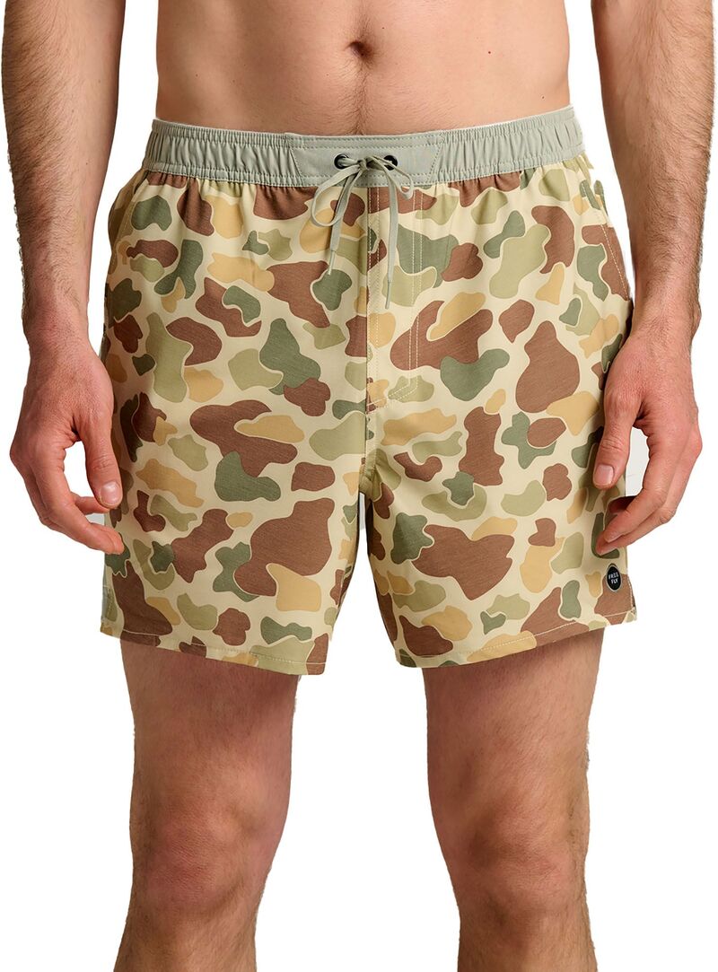 無償性 飛球 メンズ ボトムス 二分の一ズボン下・さる股引き Free Fly Men\u0027s Palmera Swim Trunks Vintage Camo