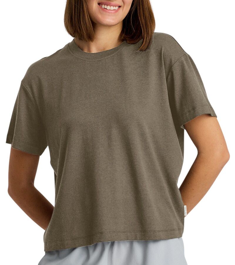無償性 飛球 レディース トップス ティーシャツ Free Fly Women\u0027s Bamboo Current Boxy T-Shirt Fatigue