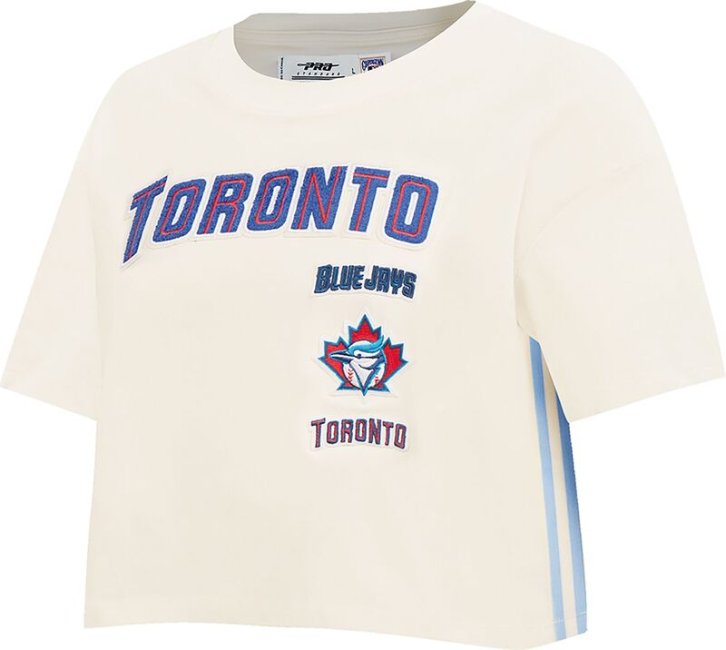 労働者階級標準尺度 レディース トップス ティーシャツ Pro Standard Women\u0027s Toronto Blue Jays Retro Boxy T-Shirt Cream 皮膚軟化剤