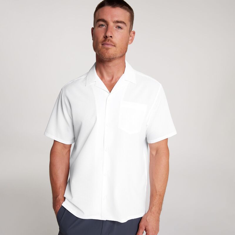 ヴァースト メンズ トップス シャツ VRST Men's Performance Resort Shirt Pure White ホワイト|ReVida 店