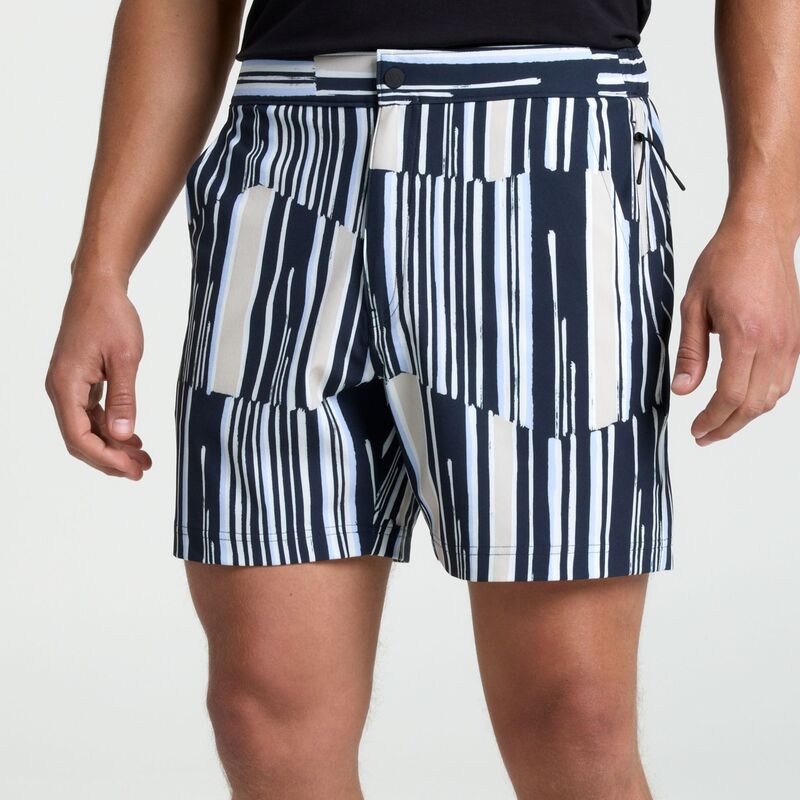 ヴァースト メンズ ボトムス ハーフパンツ・ショーツ VRST Men's 6" Resort Short Cream Expressive Stripe クリーム|ReVida 店