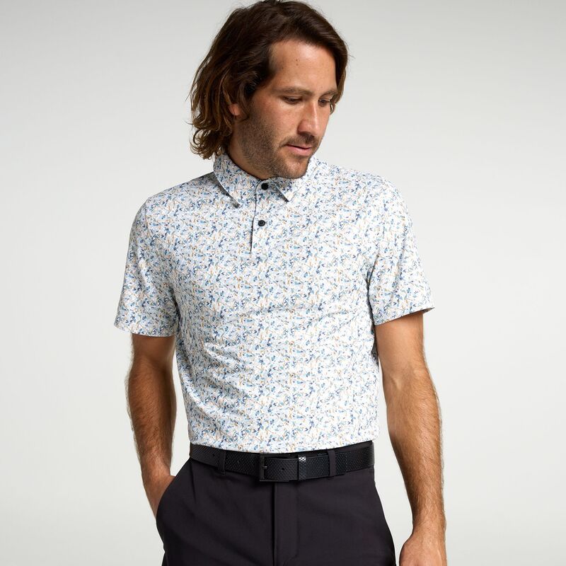 ヴァースト メンズ トップス スポーツシャツ 刷り上げる VRST Men\u0027s Golf Pivot Printed Polo Relaxed Camo Pure White 白いこと