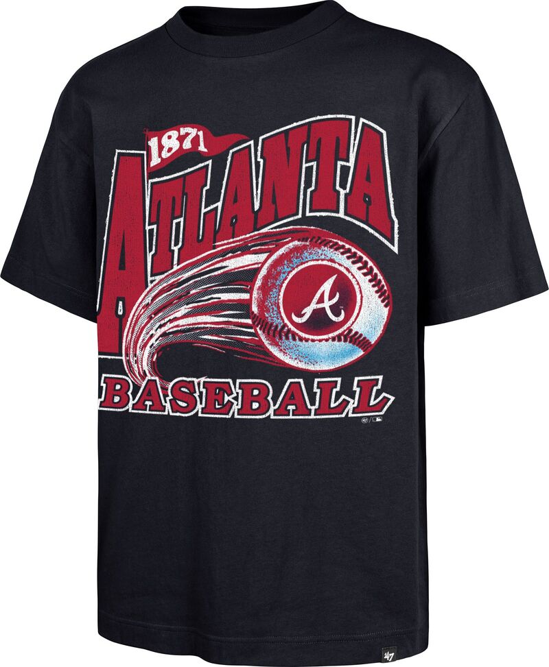 フォーティーセブン メンズ トップス Tシャツ '47 Men's Atlanta Braves Navy Foundation T-Shirt NoColor ネイビー|ReVida 店
