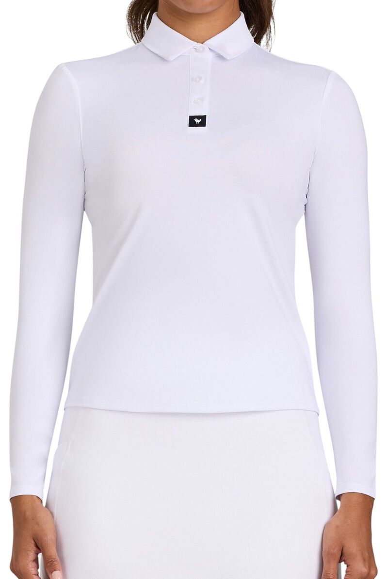 バッドバーディー レディース トップス ポロシャツ Bad Birdie Women's Long Sleeve Core Performance Golf Polo Brilliant White ホワイト|ReVida 店