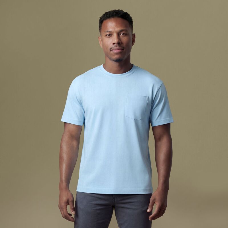 ヴァースト メンズ トップス プルオーバー VRST Men\u0027s Oversized Pocketee Light Blue 青色