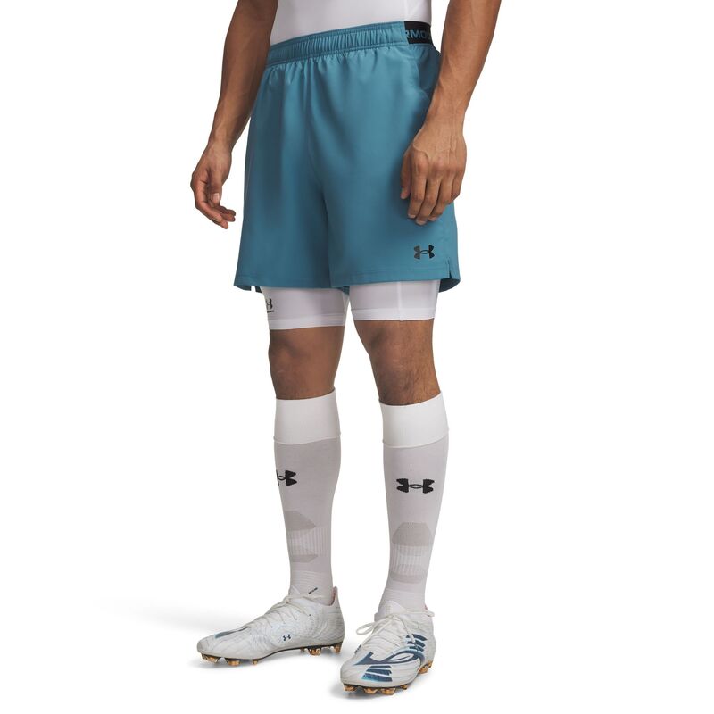 アンダーアーマー メンズ ボトムス 二分の一ズボン下・さる股引き 遊撃手ズボン下 Under Armour Men\u0027s Vanish 2.0 Woven 6\u0027\u0027 Shorts Rack Green/Black 黒いこと