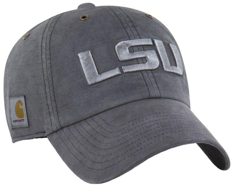 鉄道車両ハート形 レディース 添え物 かぶり笠 Carhartt x 47 Carhartt x \u002747 Adult LSU Tigers Charcoal Dyed Clean Up Adjustable Hat NoColor 暗灰色