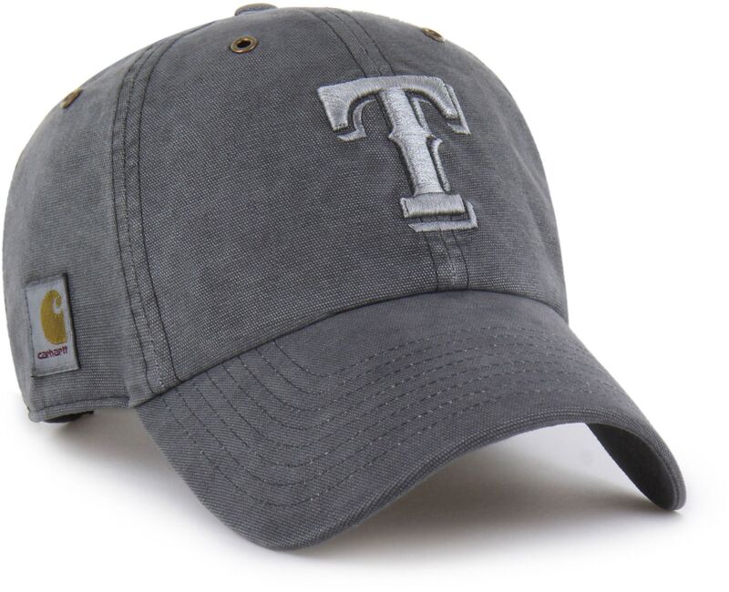 鉄道車両ハート型 メンズ 付属物 鳥打ち帽 Carhartt x 47 Carhartt x \u002747 Adultexas Rangers Charcoal Dyed Clean Up Adjustable Hat NoColor 濃灰色