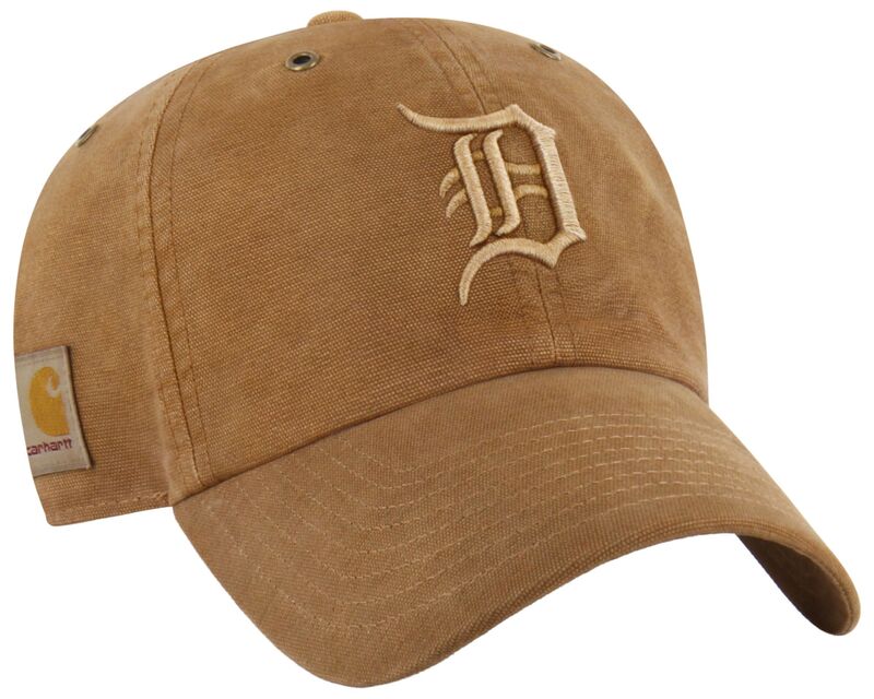 鉄道車両ハート型 メンズ 付属物 鳥打ち帽 Carhartt x 47 Carhartt x \u002747 Adult Detroitigers Brown Dyed Clean Up Adjustable Hat NoColor 赤銅色