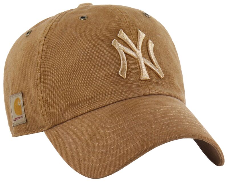 鉄道車両ハート型 メンズ 付属物 鳥打ち帽 Carhartt x 47 Carhartt x \u002747 Adult New York Yankees Brown Dyed Clean Up Adjustable Hat NoColor 赤銅色