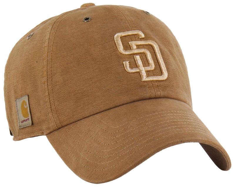 鉄道車両ハート型 メンズ 付属物 鳥打ち帽 Carhartt x 47 Carhartt x \u002747 Adult San Diego Padres Brown Dyed Clean Up Adjustable Hat NoColor 赤銅色
