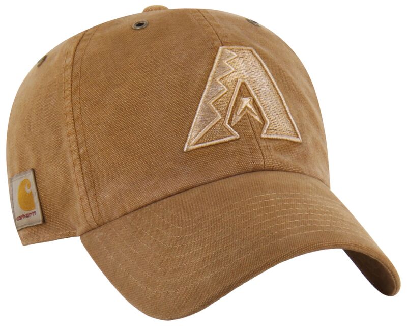 鉄道車両ハート型 メンズ 付属物 鳥打ち帽 Carhartt x 47 Carhartt x \u002747 Adult Arizona Diamondbacks Brown Dyed Clean Up Adjustable Hat NoColor 赤銅色