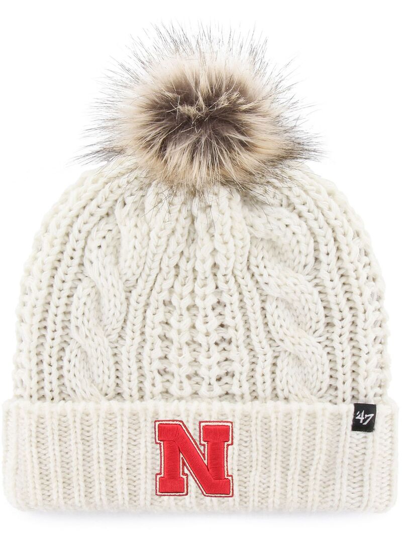 フォーティーセブン レディース 佩び物 かぶり笠 編み物 \u002747 Women\u0027s Nebraska Cornhuskers Meeko Cuffed Knit White Hat NoColor 白いこと
