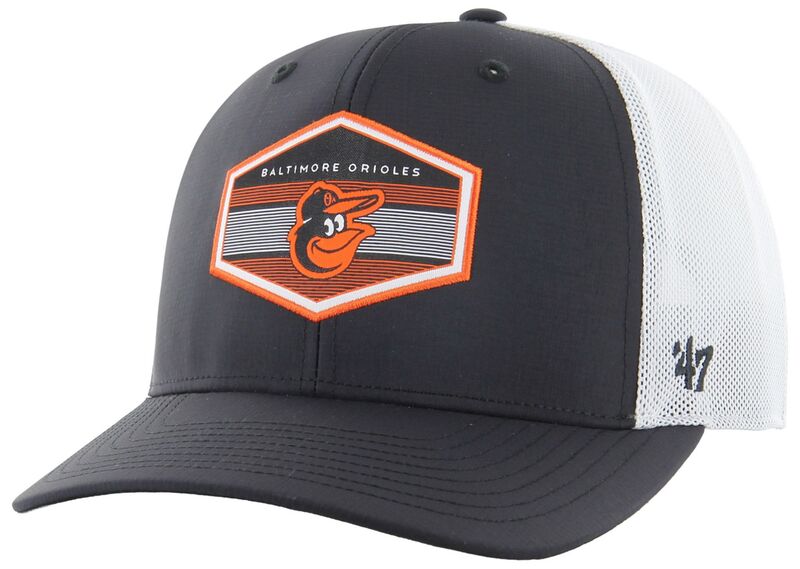 フォーティーセブン メンズ 付属物 鳥打ち帽 \u002747 Adult Baltimore Orioles Black Burgess Adjustable Trucker Hat NoColor 黒いこと