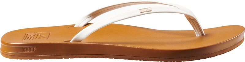 岩礁 レディース シューズ サンダル Reef Women\u0027s Cushion Slim Flip Flops White/Tan 白いこと