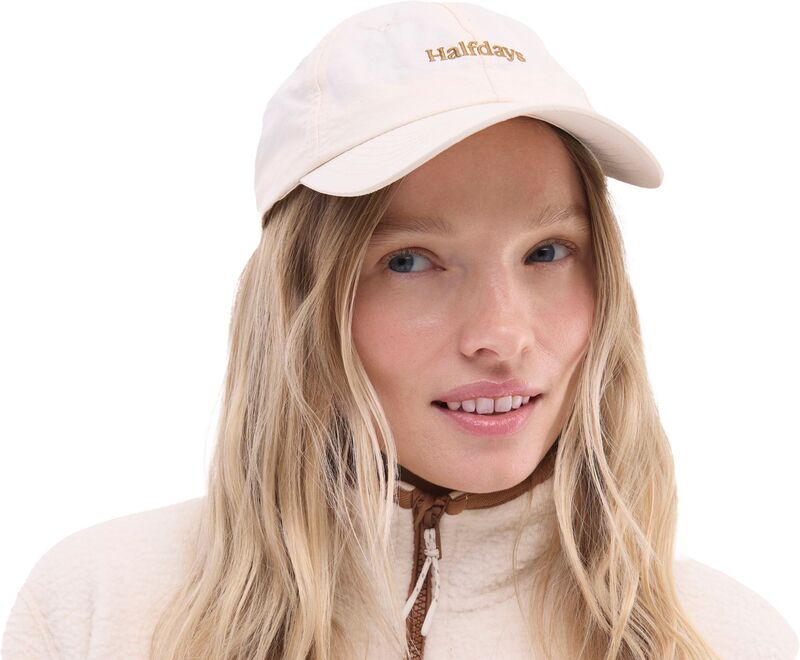 ハーフデイズ レディース 佩び物 かぶり笠 ナイロン Halfdays Women\u0027s Nylon Hat Oatmilk