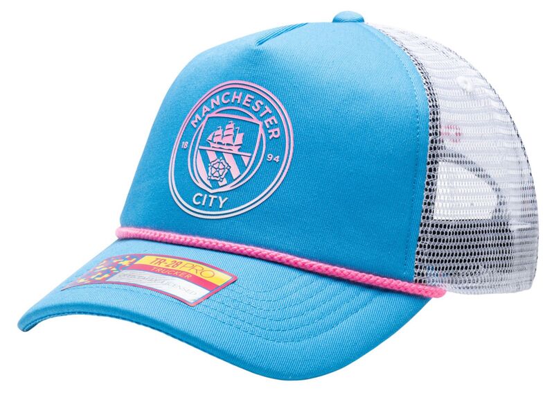 気違いインキ レディース 佩び物 かぶり笠 Fan Ink Adult Manchester City 2023 Serve Light Blue Trucker Hat NoColor 青色