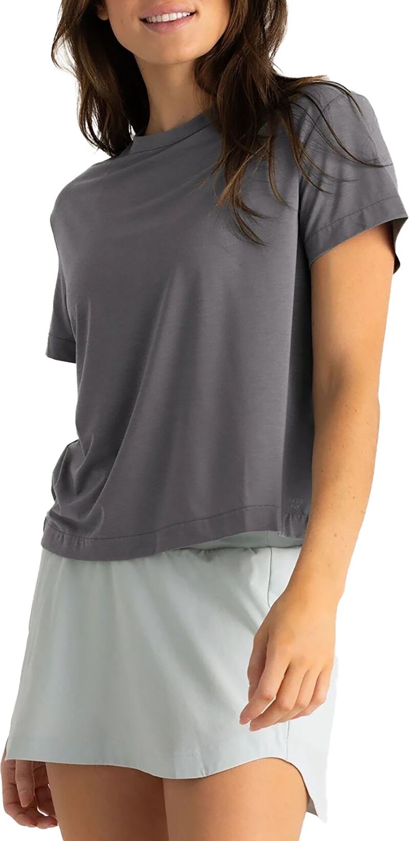 無償性 飛球 レディース トップス ティーシャツ Free Fly Women\u0027s Elevate Lightweight Short Sleeve T-Shirt Smoke 人煙