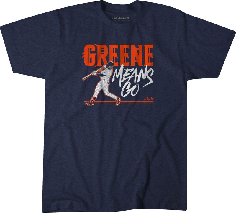 ブレイキング T メンズ トップス ティーシャツ BreakingT Adult Detroitigers Navy Greene Means Go T-Shirt NoColor 米国海軍