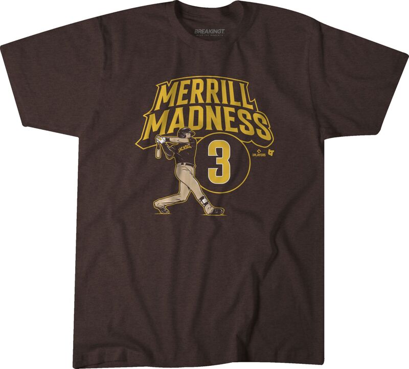 ブレイキング T メンズ トップス ティーシャツ BreakingT San Diego Padres Brown Merrill Madness T-Shirt NoColor 赤銅色