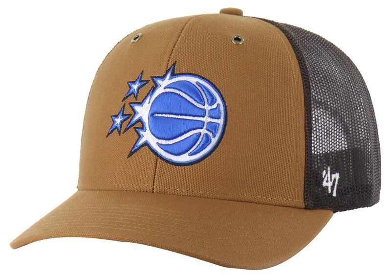 鉄道車両ハート型 メンズ 付属物 鳥打ち帽 Carhartt x 47 Carhartt x \u002747 Adult Orlando Magic Brown Adjustable Trucker Hat NoColor 赤銅色