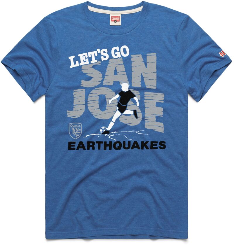 オマージュ メンズ トップス プルオーバー グラフィック HOMAGE Adult San Josearthquakes Royal Blue Team Graphic T-Shirt NoColor 青色