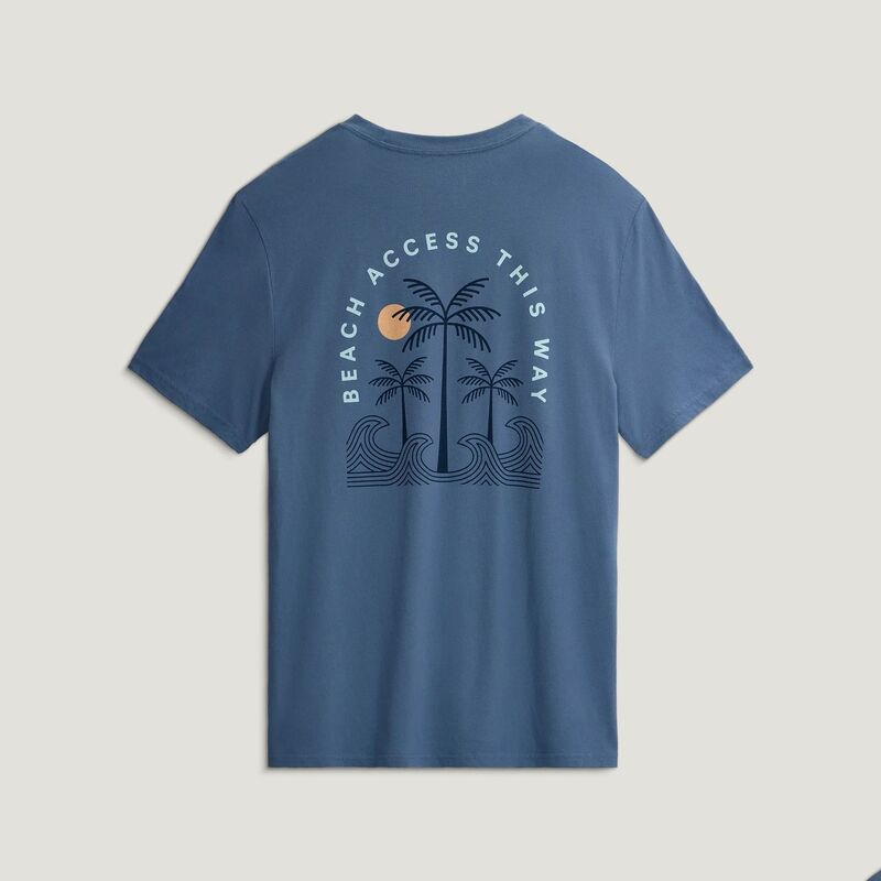 無償性 飛球 メンズ トップス ティーシャツ Free Fly Men\u0027s Beach Access T-Shirt Pacific Blue 青碧
