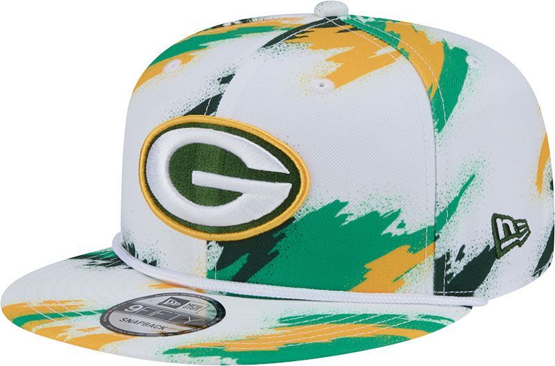 ニュー内鰓 メンズ 添え物 かぶり笠 New Eradult Green Bay Packers Paint Green 9fifty Adjustable Hat NoColor 緑であること