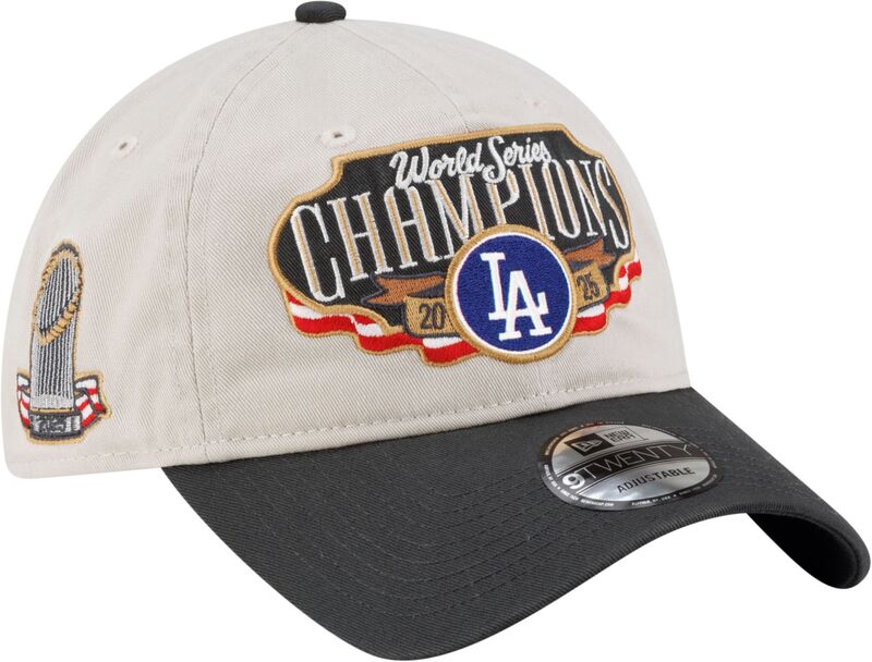 ニュー内鰓 レディース 佩び物 かぶり笠 New Eradult Los Angeles Dodgers 2025 World Series Champions Lockeroom 9Twenty Adjustable Hat NoColor