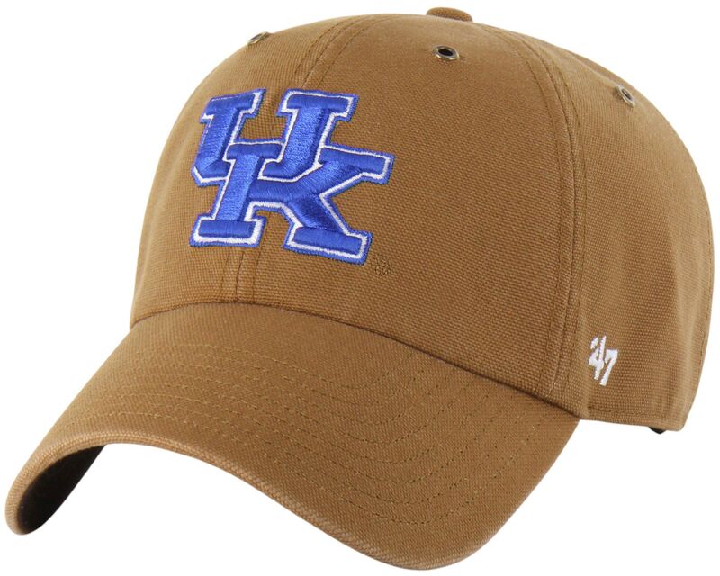鉄道車両ハート型 レディース 佩び物 かぶり笠 Carhartt x 47 Carhartt x \u002747 Adult Kentucky Wildcats Brown Clean Up Adjustable Hat NoColor 赤銅色