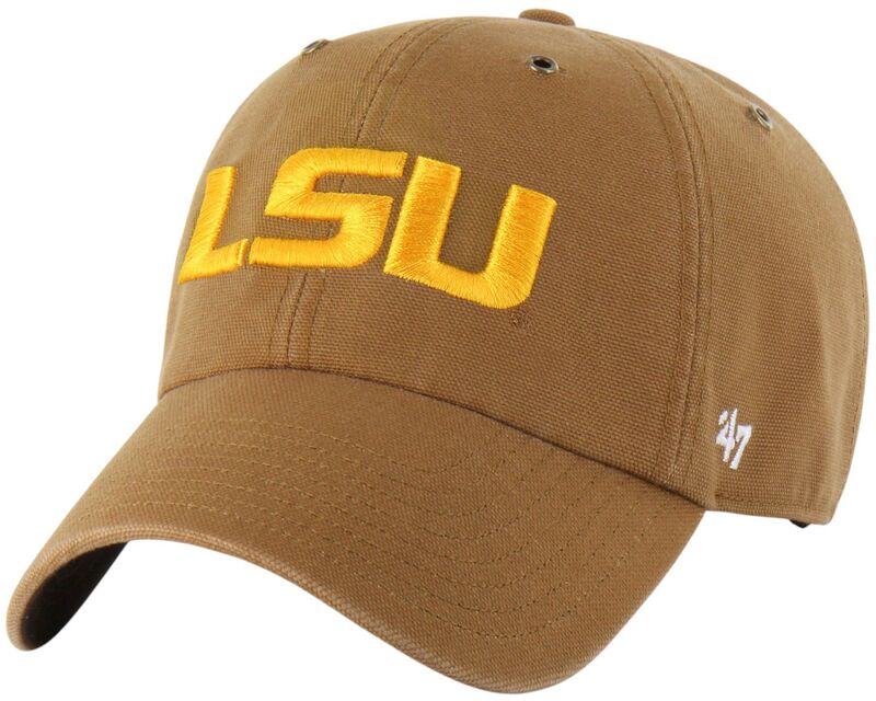 鉄道車両ハート型 レディース 佩び物 かぶり笠 Carhartt x 47 Carhartt x \u002747 Adult LSU Tigers Brown Clean Up Adjustable Hat NoColor 赤銅色