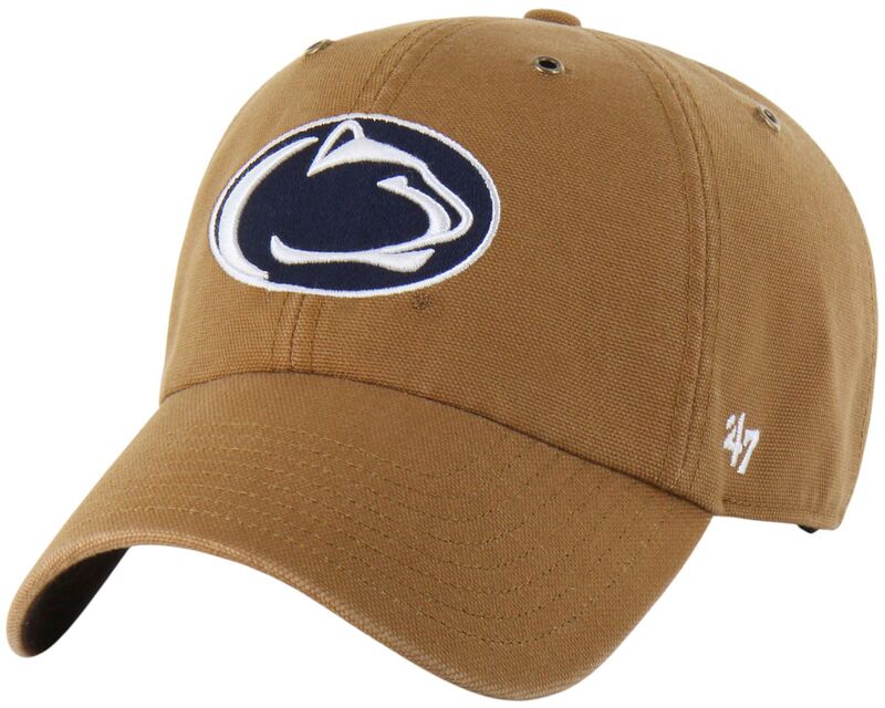 鉄道車両ハート形 メンズ 添え物 かぶり笠 Carhartt x 47 Carhartt x \u002747 Adult Penn State Nittany Lions Brown Clean Up Adjustable Hat NoColor 赤銅色