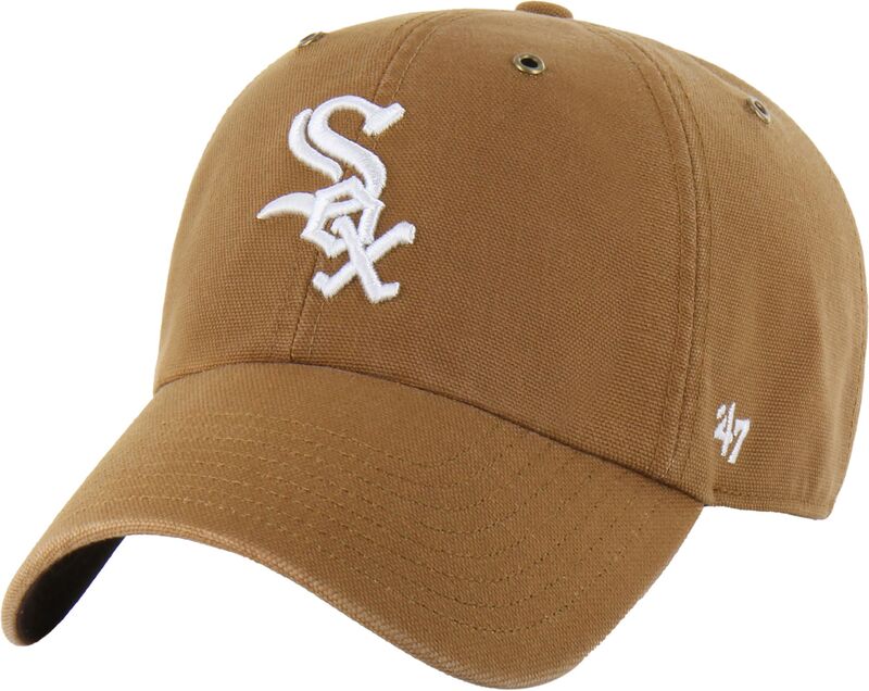 鉄道車両ハート型 レディース 佩び物 かぶり笠 Carhartt x 47 Carhartt x \u002747 Adult Chicago White Sox Brown Clean Up Adjustable Hat NoColor 白いこと
