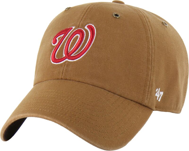 鉄道車両ハート型 メンズ 付属物 鳥打ち帽 Carhartt x 47 Carhartt x \u002747 Adult Washingtonationals Brown Clean Up Adjustable Hat NoColor 赤銅色
