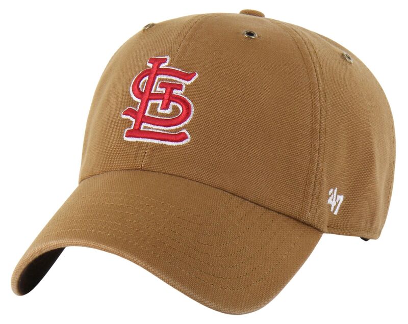 鉄道車両ハート型 メンズ 付属物 鳥打ち帽 Carhartt x 47 Carhartt x \u002747 Adult St. Louis Cardinals Brown Clean Up Adjustable Hat NoColor 赤銅色