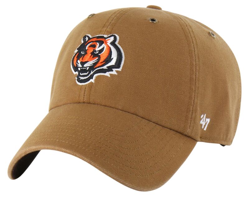 鉄道車両ハート型 メンズ 付属物 鳥打ち帽 Carhartt x 47 Carhartt x \u002747 Adult Cincinnati Bengals Clean Up Brown Adjustable Hat NoColor 赤銅色